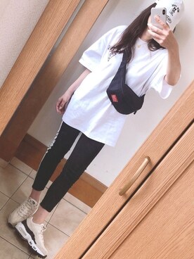 「NIKE（ナイキ）のナイキ エア マックス 95 プレミアム コントラスト ウィメンズシューズ / NIKE AIR MAX 95 PREMIUM CONTRAST（スニーカー）」を使った、miiさん（レディース・170cm）の夏コーディネート