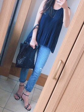 「VICKY（ビッキー）のアイテム（パンツ）」を使った、miiさん（レディース・170cm）の夏コーディネート