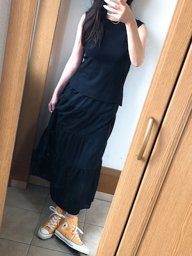 「VICKY（ビッキー）のアイテム（トップス）」を使った、miiさん（レディース・170cm）の夏コーディネート