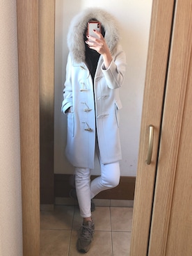 「SHIPS（シップス）のアイテム（ダッフルコート）」を使った、miiさん（レディース・169cm）の秋コーディネート