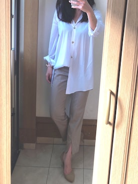 「着まわしコーデ」｜「アイテム（腕時計）」を使った、miiさん（レディース・169cm）の春コーディネート