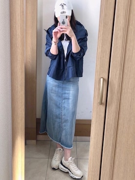 「YEVS（イーブス）のアイテム（スカート）」を使った、miiさん（レディース・169cm）の春コーディネート