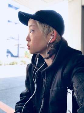 「DOPE（ドープ）のアイテム（帽子）」を使った、Lauraさん（レディース・155cm）の冬コーディネート