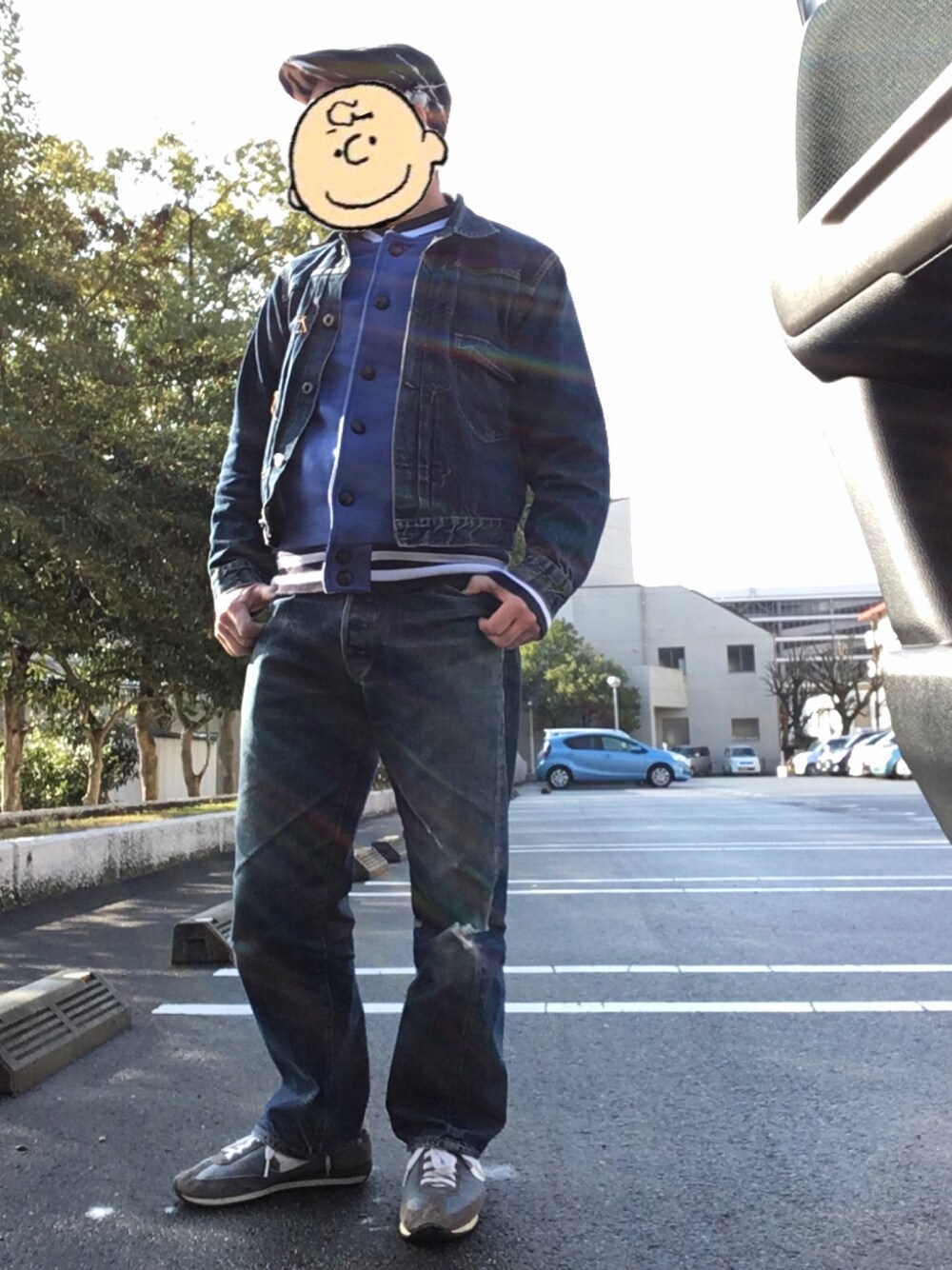 「Targetのアイテム（ハンチング/ベレー帽、ブラック系）」を使った、Osamuさん（メンズ・160cm）の冬コーディネートの1枚目の写真