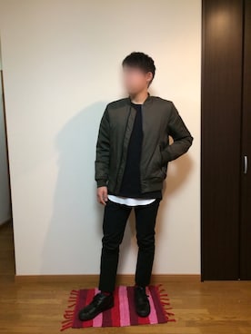 「FUGA（フーガ）のアイテム（ブルゾン）」を使った、るいさん（メンズ・167cm）の冬コーディネート