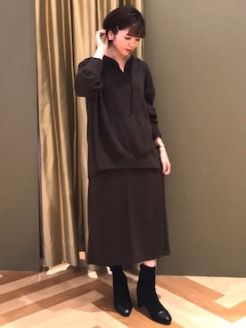 「Green　Parks（グリーンパークス）のアイテム（パーカー）」を使った、koyaichanさん（レディース・153cm）の秋コーディネート