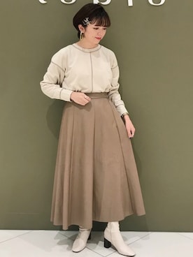 「ELENCARE DUE（エレンカーレデュエ）のアイテム」を使った、koyaichanさん（レディース・153cm）の秋コーディネート