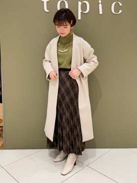 「Green　Parks（グリーンパークス）のアイテム（ニット/セーター）」を使った、koyaichanさん（レディース・153cm）の冬コーディネート