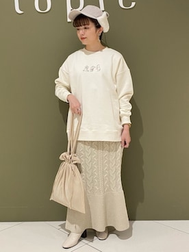 「プリーツバッグ」｜「アイテム（帽子）」を使った、koyaichanさん（レディース・153cm）の冬コーディネート