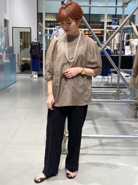 「シルク」｜「アイテム（その他）」を使った、koyaichanさん（レディース・153cm）の春コーディネート