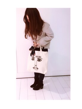 「顔」｜あやさん（レディース・153cm）の冬コーディネート