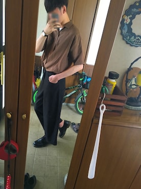 「夏服」｜「アイテム（ブーツ）」を使った、長谷川さん（メンズ・188cm・10代）の春コーディネート