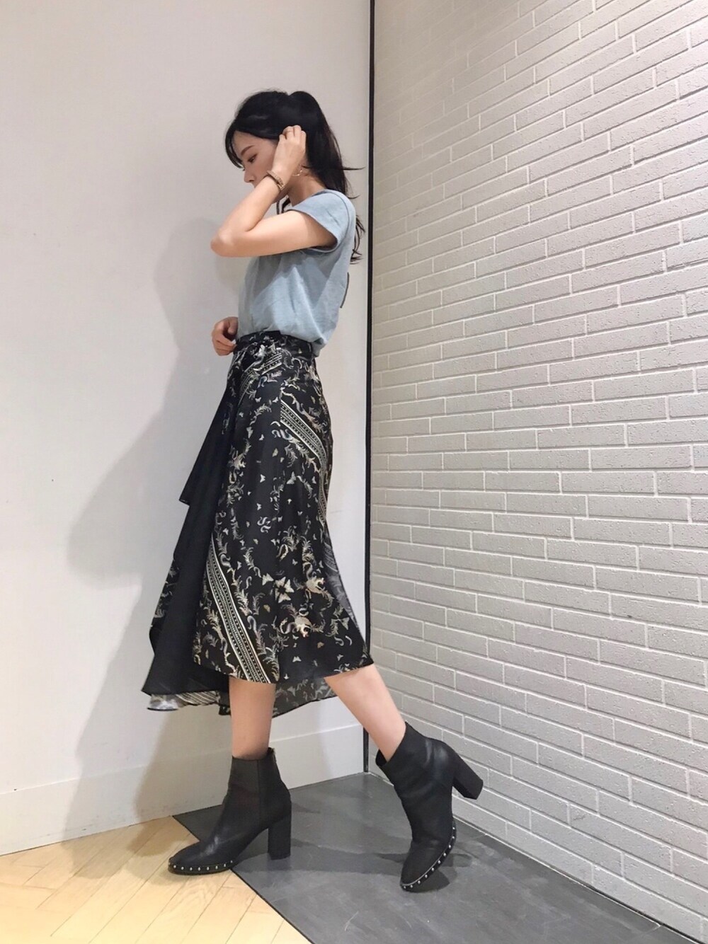 ALLSAINTS（オールセインツ）の「MAIA ASSAM SILK BLEND SKIRT