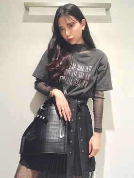 【新品未使用】ALLSAINTS FRANCESCO メタリック Tシャツ ALLSAINTS（オールセインツ）の「FRANCESCO METALLIC T-SHIRT