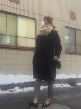 「URBAN RESEARCH（アーバンリサーチ）のアイテム（チェスターコート）」を使った、mai＊maiさん（レディース・166cm）の冬コーディネート