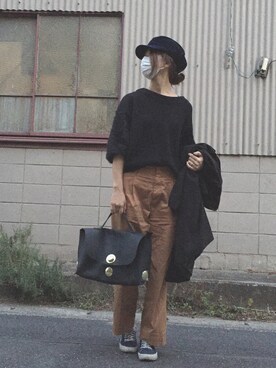 「URBAN RESEARCH（アーバンリサーチ）のアイテム（チェスターコート）」を使った、mai＊maiさん（レディース・166cm）の冬コーディネート