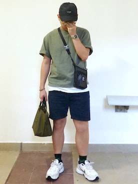 「アイテム（キャップ）」を使った、승호 さん（メンズ・168cm・20代）の夏コーディネート