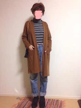 「Eddie Bauer（エディーバウアー）のアイテム（パンツ）」を使った、225さん（レディース・153cm）の冬コーディネート