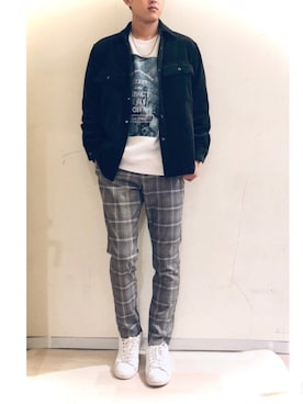 「RATTLE TRAP（ラトルトラップ）のアイテム（スウェット）」を使った、KOMEI   さん（メンズ・171cm）の秋コーディネート