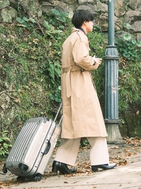 「epnok（エプノック）のアイテム（トレンチコート）」を使った、KOMEI   さん（メンズ・171cm）の春コーディネート