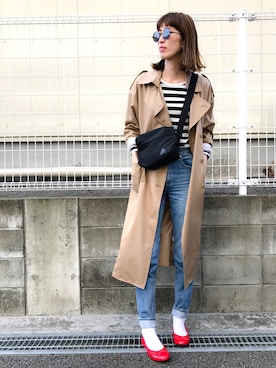 「Three Four Time（ｽﾘｰﾌｫｰﾀｲﾑ）のアイテム」を使った、maichinさん（レディース・178cm）の冬コーディネート