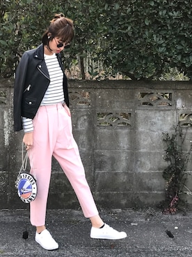 「jiggys shop（ジギーズショップ）のアイテム」を使った、maichinさん（レディース・178cm）の春コーディネート