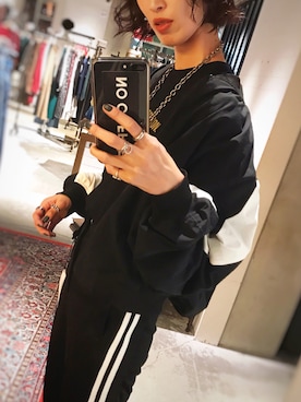 「MOUSSY（マウジー）のアイテム（ブルゾン）」を使った、maichinさん（レディース・178cm）の夏コーディネート