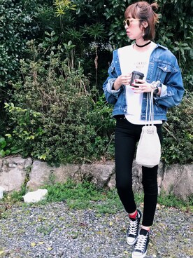 「ROXD（ロッド）のアイテム（アクセサリー）」を使った、maichinさん（レディース・178cm）の冬コーディネート