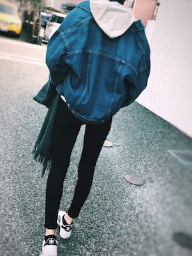 「Right-on（ライトオン）のアイテム（ジャケット/アウター）」を使った、maichinさん（レディース・178cm）の冬コーディネート