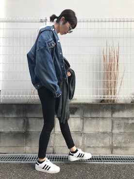 「Right-on（ライトオン）のアイテム（ジャケット/アウター）」を使った、maichinさん（レディース・178cm）の冬コーディネート