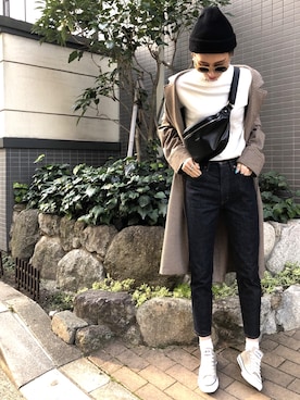 「ROXD（ロッド）のアイテム（アクセサリー）」を使った、maichinさん（レディース・178cm）の冬コーディネート