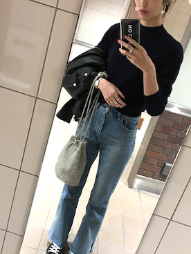 「ROXD（ロッド）のアイテム（アクセサリー）」を使った、maichinさん（レディース・178cm）の冬コーディネート