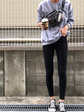 「MKT（エムケーティー）のアイテム（トップス）」を使った、maichinさん（レディース・178cm）の秋コーディネート