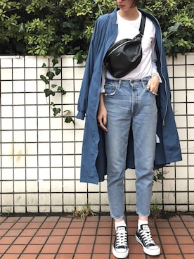 「MOUSSY（マウジー）のWAIST&SHOULDER BAG（ショルダーバッグ）」を使った、maichinさん（レディース・178cm）の冬コーディネート