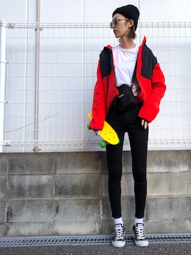 「CONVERSE TOKYO（コンバーストウキョウ）のアイテム」を使った、maichinさん（レディース・178cm）の冬コーディネート