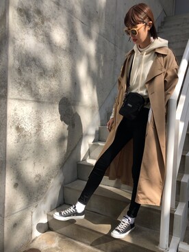 「CONVERSE TOKYO（コンバーストウキョウ）のアイテム」を使った、maichinさん（レディース・178cm）の冬コーディネート