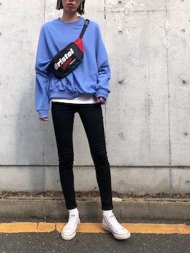 「BRISTOL（ブリストル）のアイテム」を使った、maichinさん（レディース・178cm）の冬コーディネート