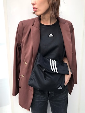 「MOUSSY（マウジー）のMVS SKINNY（デニムパンツ）」を使った、maichinさん（レディース・178cm）の春コーディネート