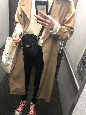「CONVERSE TOKYO（コンバーストウキョウ）のアイテム」を使った、maichinさん（レディース・178cm）の春コーディネート