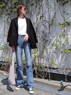「MOUSSY（マウジー）のアイテム（その他アウター）」を使った、maichinさん（レディース・178cm）の秋コーディネート