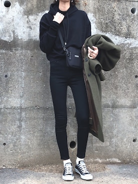 「MOUSSY（マウジー）のアイテム（その他アウター）」を使った、maichinさん（レディース・178cm）の秋コーディネート