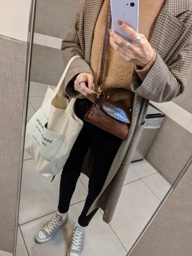 「MOUSSY（マウジー）のアイテム（その他アウター）」を使った、maichinさん（レディース・178cm）の秋コーディネート