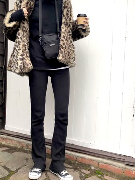「MOUSSY（マウジー）のアイテム（その他アウター）」を使った、maichinさん（レディース・178cm）の冬コーディネート