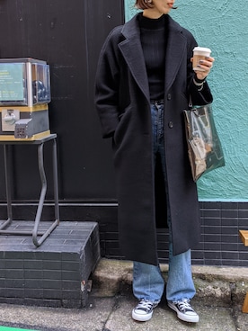 「MOUSSY（マウジー）のアイテム（その他アウター）」を使った、maichinさん（レディース・178cm）の冬コーディネート