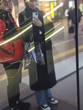 「MOUSSY（マウジー）のアイテム（その他アウター）」を使った、maichinさん（レディース・178cm）の冬コーディネート