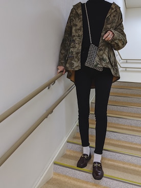 「MOUSSY（マウジー）のアイテム（その他アウター）」を使った、maichinさん（レディース・178cm）の冬コーディネート