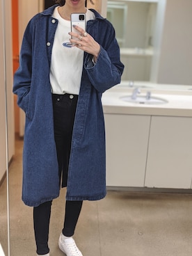 「MOUSSY（マウジー）のアイテム（その他アウター）」を使った、maichinさん（レディース・178cm）の冬コーディネート