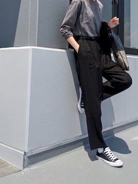 「MOUSSY（マウジー）のアイテム（パンツ）」を使った、maichinさん（レディース・178cm）の春コーディネート