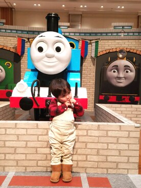 「GLOBAL WORK（グローバルワーク）のアイテム（オールインワン・サロペット）」を使った、kenpiiiさん（キッズ・90cm）の冬コーディネート