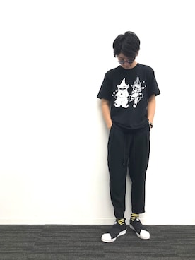 「JW Anderson（ジェイダブリューアンダーソン）のアイテム（レッグウェア）」を使った、かずまさん（メンズ・172cm）の夏コーディネート